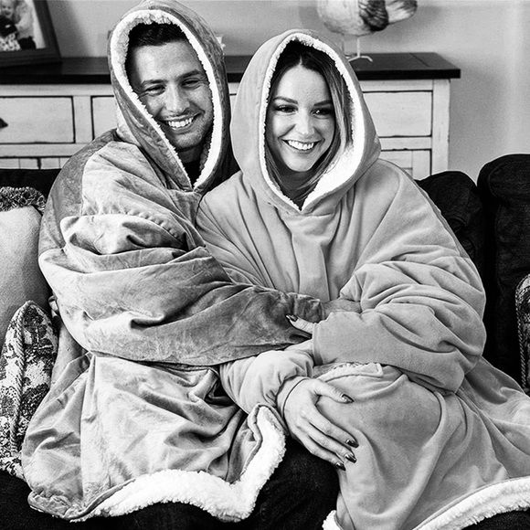 Catalonia- Oversized Flannel Blanket Hoodie Sweatshirt,Fleece Blanket Pullover. - Picture 13 of 13